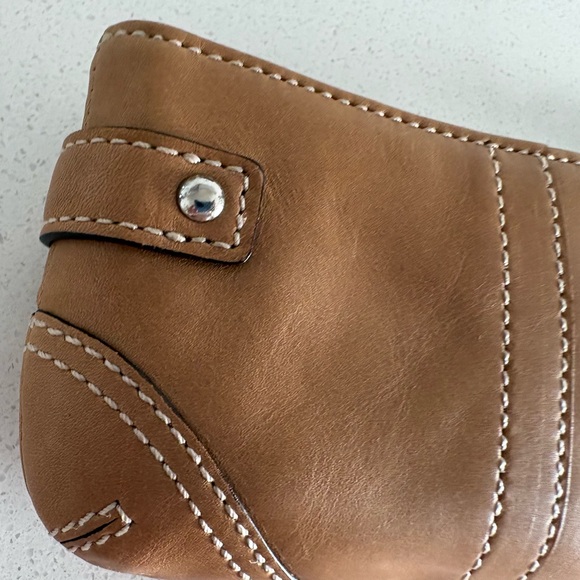 Coach Y2K Soho Beige leather Coin Purse keychain New with tags - Picture 6 of 12